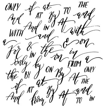 And, at, for, from, only, the, to - decorative calligraphy eleme