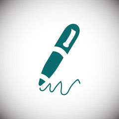 pen icon stock vector illustration flat design