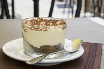 Tiramisu in a glass