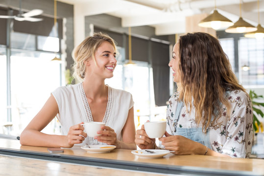 Women talking over coffee