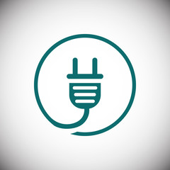 Plug vector icon stock vector illustration flat design