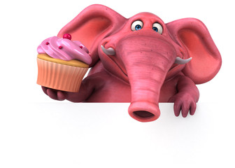 Pink elephant - 3D Illustration