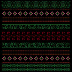 Ethnic National Ornament. Vintage Nordic Ornament. Retro Geometric Embroidery Swatch. Digital background vector illustration.