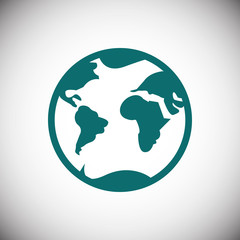 Earth icon stock vector illustration flat design