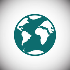 Earth icon stock vector illustration flat design