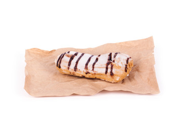 Cake eclair isolated 
