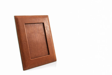 Vintage leather picture frame.