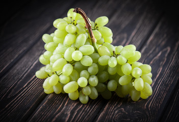 Green fresh ripe grapes
