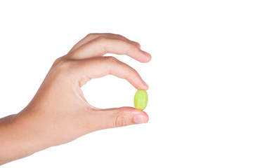 Green fresh ripe grapes