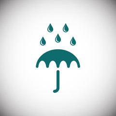 Umbrella vector icon. Rain protection symbol. Flat design style