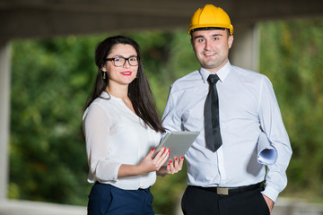 Construction manager and engineer woman