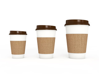 Coffe or tea cup, 3d illustration