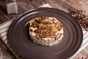 rice with beef