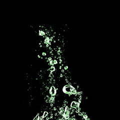 water bubbles splash. splash of ink isolated on black background. beautiful splash of wine close-up. oil splash. water spray with drops isolated.