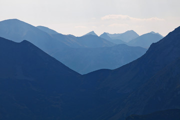 Fototapeta premium Distant mountains at dusk