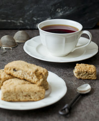Cup of tea and saucer