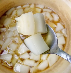 coconut meat Thailand dessert.