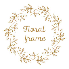 Vector floral vintage frame