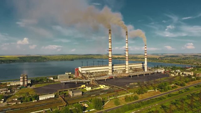 Aerial shot Thermal Power Plant