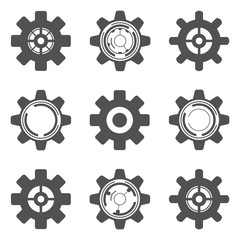 Abstract gear icon.Technology element.