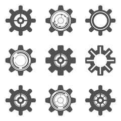 Abstract gear icon.Technology element.