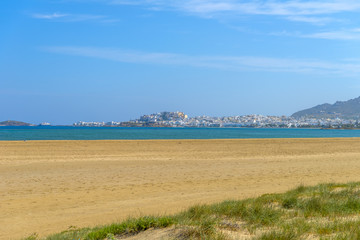 One of the most beautiful beaches in Naxos island, Cyclades, Gre - obrazy, fototapety, plakaty