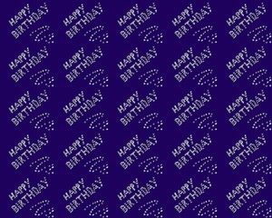 Happy Birthday words lined shiny diamonds