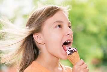 Girl with ice cream