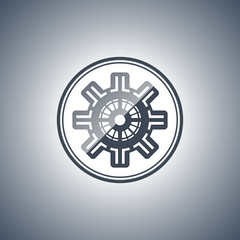 Abstract gear icon.Technology element.