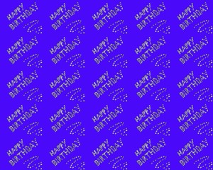 Happy Birthday words lined shiny diamonds