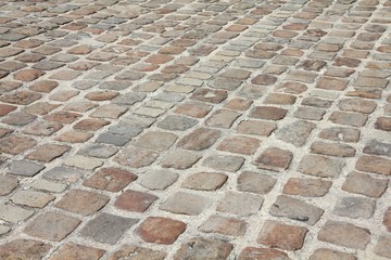 Cobblestone background, France