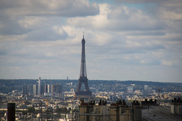 Naklejka premium The Eiffel tower in Paris, France.