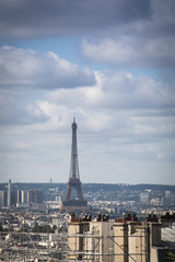 Fototapeta na wymiar The Eiffel tower in Paris, France.