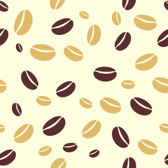 Vector coffee bean seamless patter, can be used for backgrounds and wrapping paper