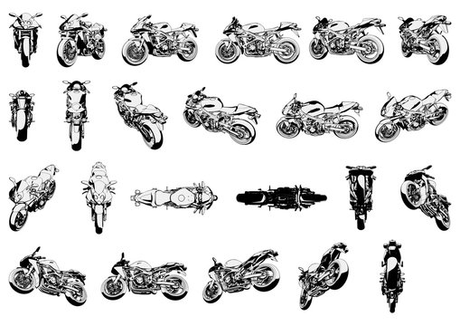 sport motorcycle. vector illustration.