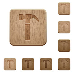 Hammer wooden buttons