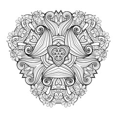 Vector Beautiful Deco Monochrome Triangle