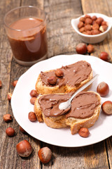 bread with chocolate spread