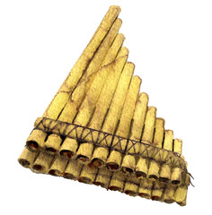 watercolor sketch of flute on white background