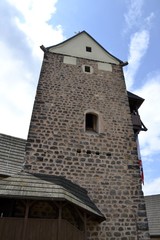 Naklejka premium Architecture from Loket village and sky