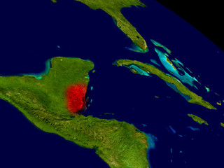 Belize from space