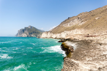 Fototapeta na wymiar Al Mughsail Beach, Salalah, Sultanate of Oman 