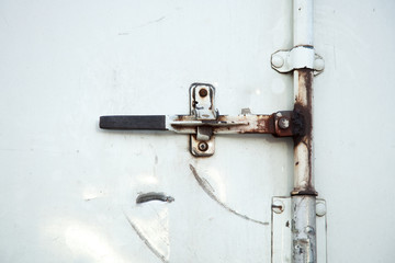 The lock of a truck container