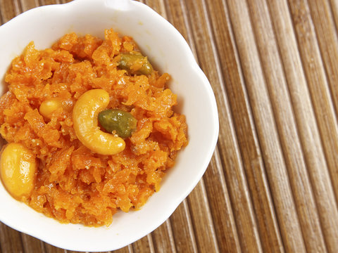 Gajar halwa an traditional Indian dessert