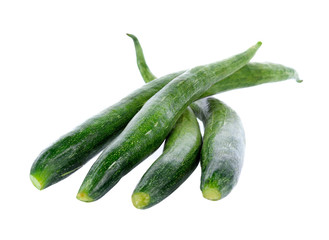 Snake gourd on white background