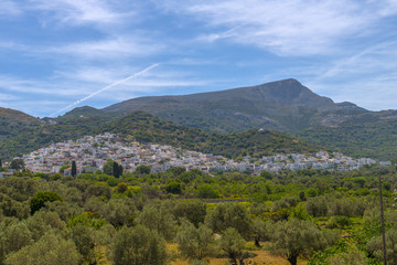 Fototapeta premium Panoramic view of Naxos countryside. Summer in Cyclades, Greece.