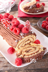 christmas log dessert