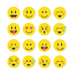 Emoticon emoji set.   icon.   design.   flat.   art.   image.