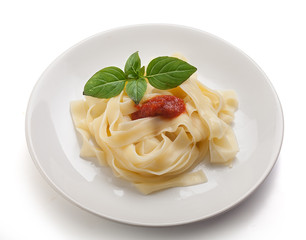 Noodle nest on the plate