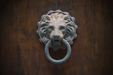 knocker on wood door